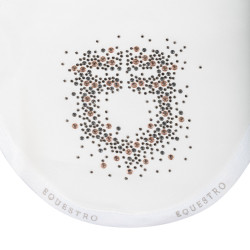 Cuffia Equestro in tessuto tecnico con logo glitterato Bianco
