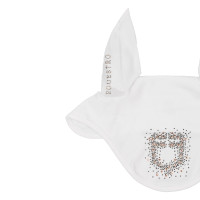 Cuffia Equestro in tessuto tecnico con logo in strass Nero