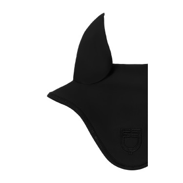 Cuffia Equestro Silica con logo Nero