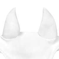 Cuffia Equestro Silica con logo Bianco