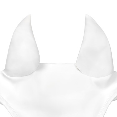 Cuffia Equestro Silica con logo Bianco