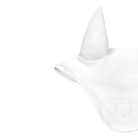 Cuffia Equestro Silica con logo Bianco