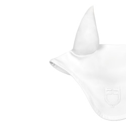 Cuffia Equestro Silica con logo Bianco