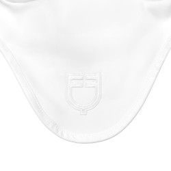 Cuffia Equestro Silica con logo Bianco