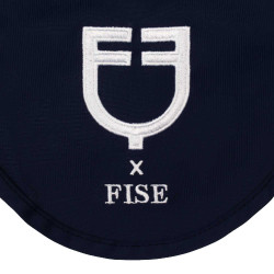 Cuffia Equestro x FISE in tessuto tecnico Blazer marine Blu marino