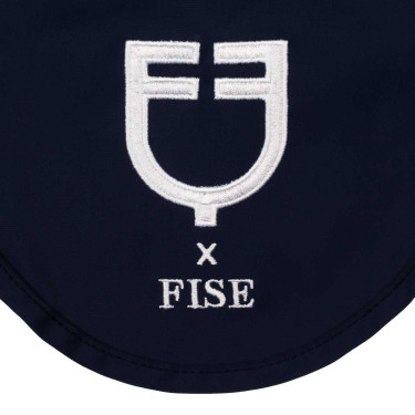 Cuffia Equestro x FISE in tessuto tecnico Blazer marine Blu marino
