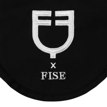 Cuffia Equestro x FISE in tessuto tecnico Nero