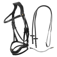 Briglia anatomica Equestro con capezzina curvata Nero