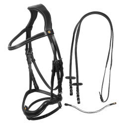 Briglia anatomica Equestro con capezzina curvata Nero