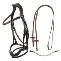 Briglia anatomica Equestro con capezzina curvata Nero