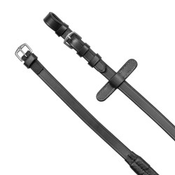 Briglia inglese in morbida pelle Equestro con impunture decorative Nero