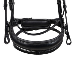 Briglia da dressage Equestro Diamond in cuoio Nero