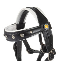 Briglia in cuoio Equestro con strass per cavallo giocattolo Nero Briglia in cuoio Equestro con strass per cavallo giocattolo Nero