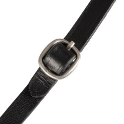 Filet in pelle Equestro per cavallo giocattolo con borchie argentate Nero