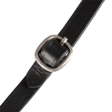 Filet in pelle Equestro per cavallo giocattolo con borchie argentate Nero