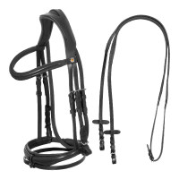 Briglia Equestro con capezzina semplice e testiera larga e curvata Nero Briglia Equestro con capezzina semplice e testiera larga e curvata Nero