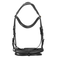 Briglia Equestro con capezzina semplice e testiera larga e curvata Nero
