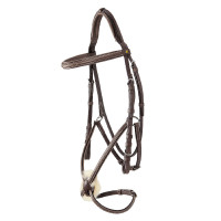 Briglia Equestro con capezzina messicana e montone sintetico Marrone scuro Briglia Equestro con capezzina messicana e montone sintetico Marrone scuro