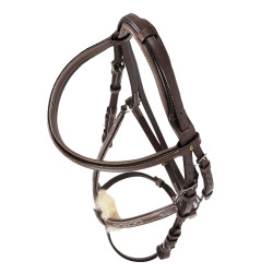 Briglia Equestro con capezzina messicana e montone sintetico Marrone scuro