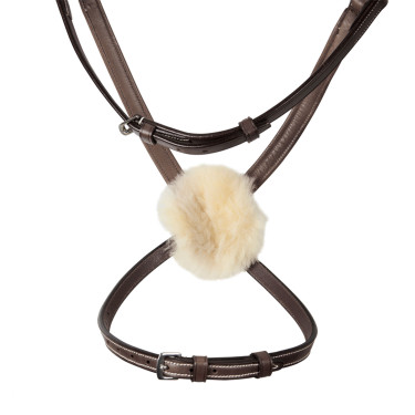 Briglia Equestro con capezzina messicana e montone sintetico Marrone scuro