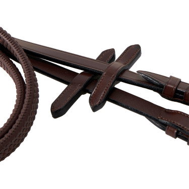 Briglia Equestro con capezzina messicana e montone sintetico Marrone scuro