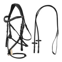 Briglia messicana Supreme con capezzina anatomica Nero