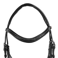 Briglia messicana Supreme con capezzina anatomica Nero