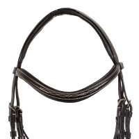 Briglia messicana Supreme con capezzina anatomica Marrone scuro