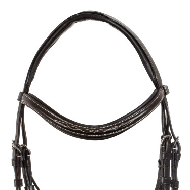 Briglia messicana Supreme con capezzina anatomica Marrone scuro