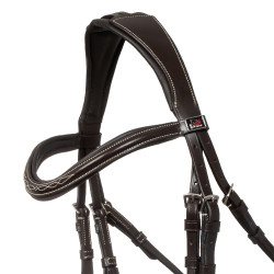 Briglia messicana Supreme con capezzina anatomica Marrone scuro