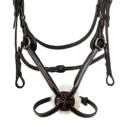 Briglia messicana Supreme con capezzina anatomica Marrone scuro