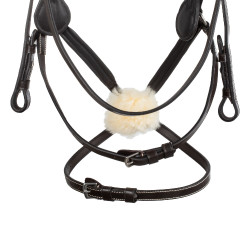 Briglia messicana Supreme con capezzina anatomica Marrone scuro