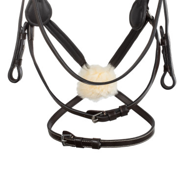 Briglia messicana Supreme con capezzina anatomica Marrone scuro
