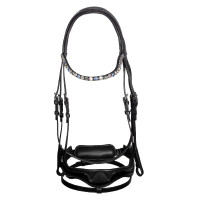 Briglia Moulin Rouge Acavallo in pelle di vitello Nero