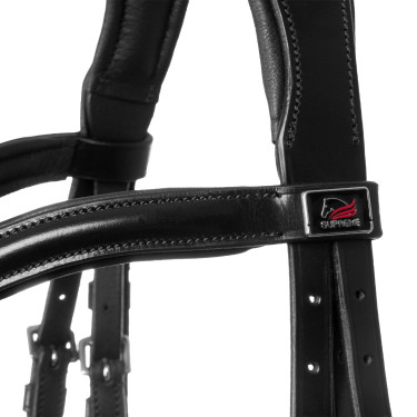 Briglia Supreme con capezzina anatomica curva Nero