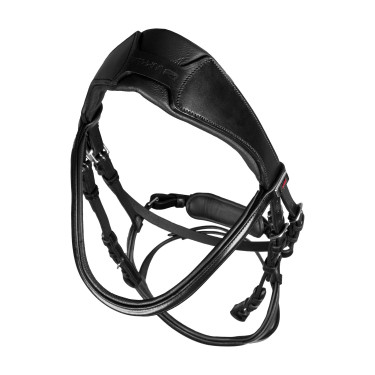 Briglia Supreme con capezzina anatomica curva Nero