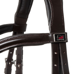 Briglia Supreme con capezzina anatomica curva Marrone scuro