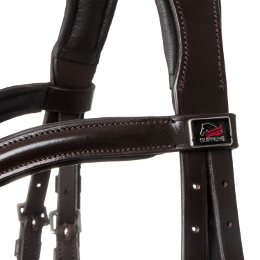 Briglia Supreme con capezzina anatomica curva Marrone scuro