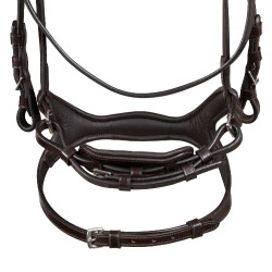 Briglia Supreme con capezzina anatomica curva Marrone scuro