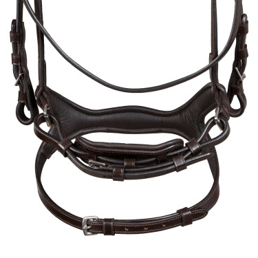 Briglia Supreme con capezzina anatomica curva Marrone scuro