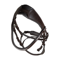 Briglia Supreme con capezzina anatomica curva Marrone scuro