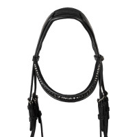 Briglia Supreme Hemelite da dressage con redini in gomma Nero