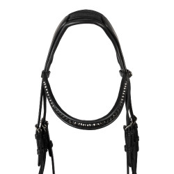 Briglia Supreme Hemelite da dressage con redini in gomma Nero