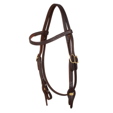 Briglia western Lakota Quick Change con frontalino dritto Oliato