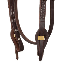 Briglia western Lakota Quick Change con frontalino dritto Oliato