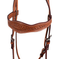 Briglia western McBryan basket tooling Oliato