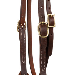 Briglia western Pool's Quick Change con frontalino dritto Oliato