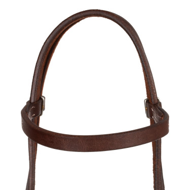 Briglia western Pool's Quick Change con frontalino dritto Oliato