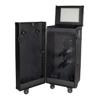 Armadio selleria Equestro in metallo nero 65×62×138 cm Nero lucido