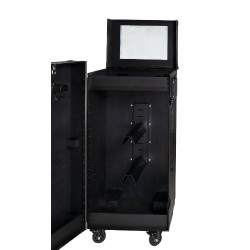 Armadio selleria Equestro in metallo nero 65×62×138 cm Nero F026